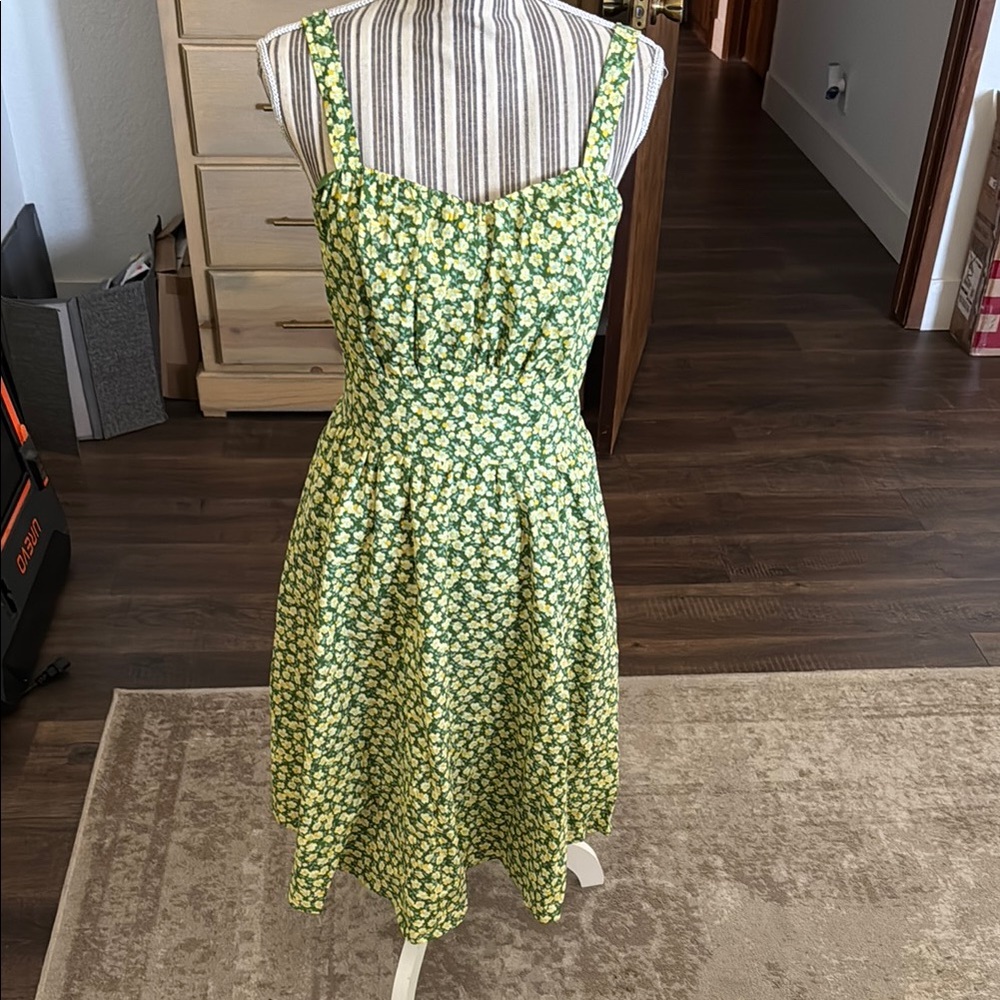 Floral Green Dress